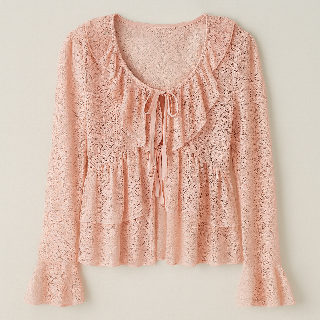 The Arabella Lace Ruffle Top