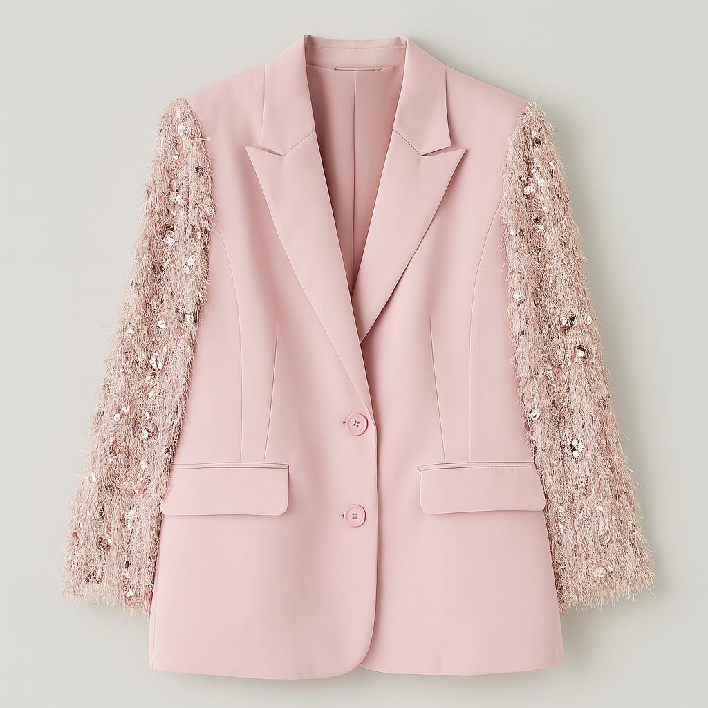 The Isolde Sparkle Feather Blazer