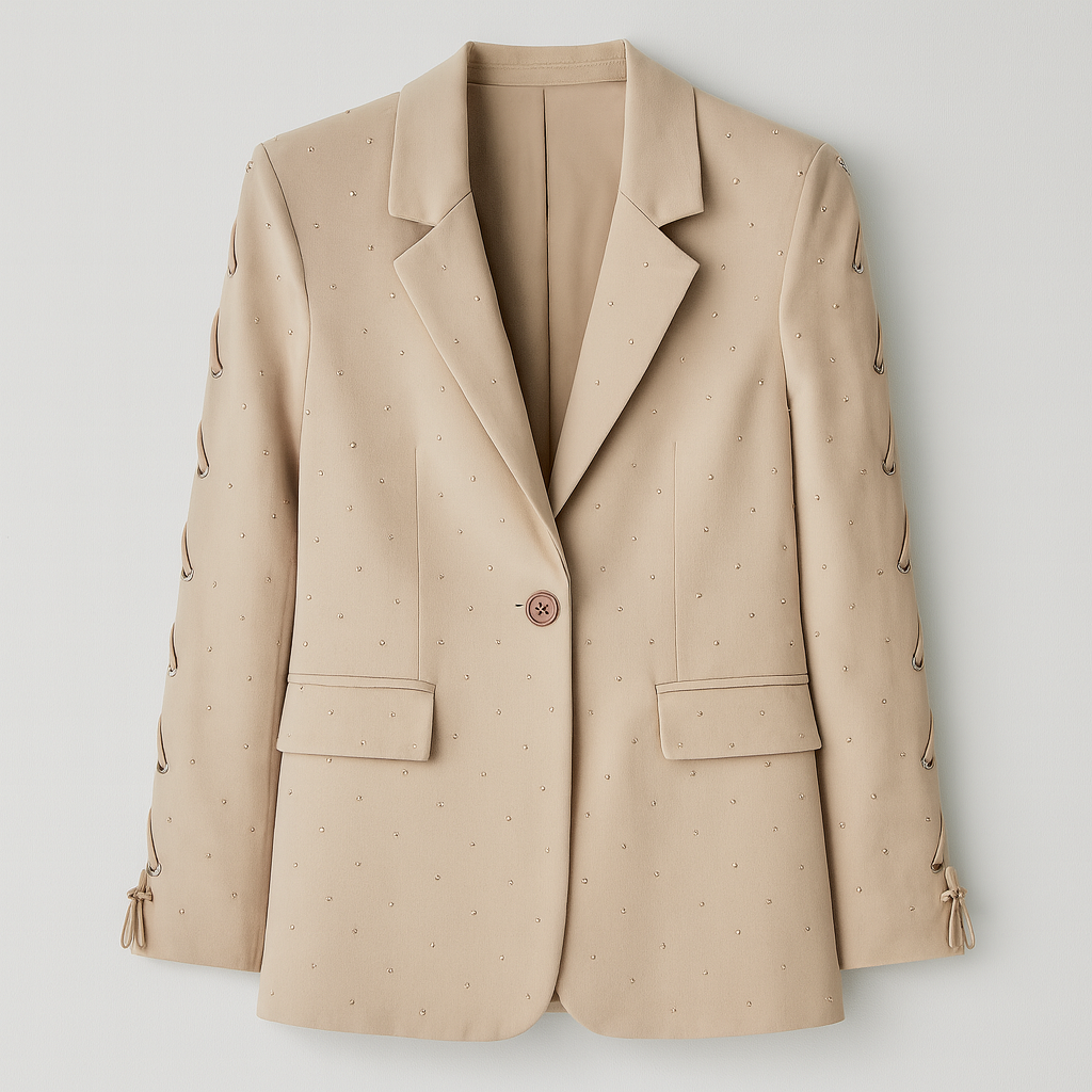 The Seraphine Embellished Lace-Up Blazer
