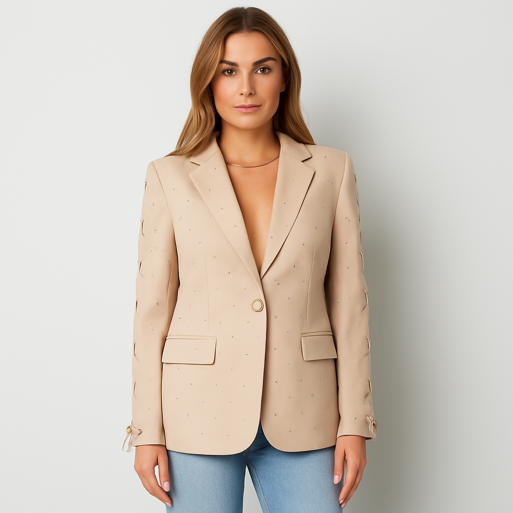 The Seraphine Embellished Lace-Up Blazer